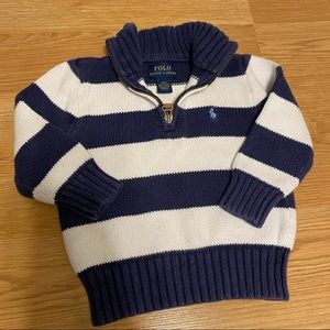 Polo Ralph Lauren Half Zip Striped Sweater